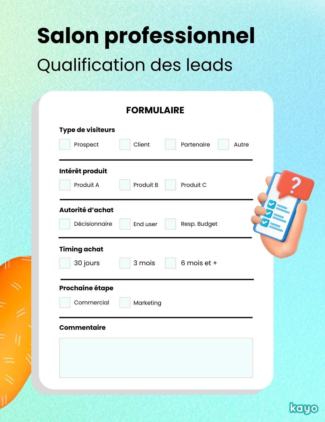 formulaire lead capture salon professionnel